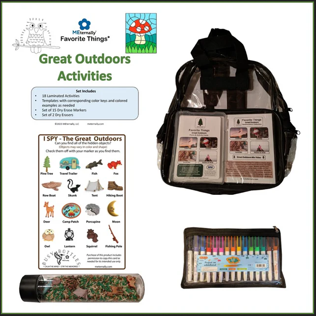 Button leading to "great outdoors memory kit" record with its contents on catalog