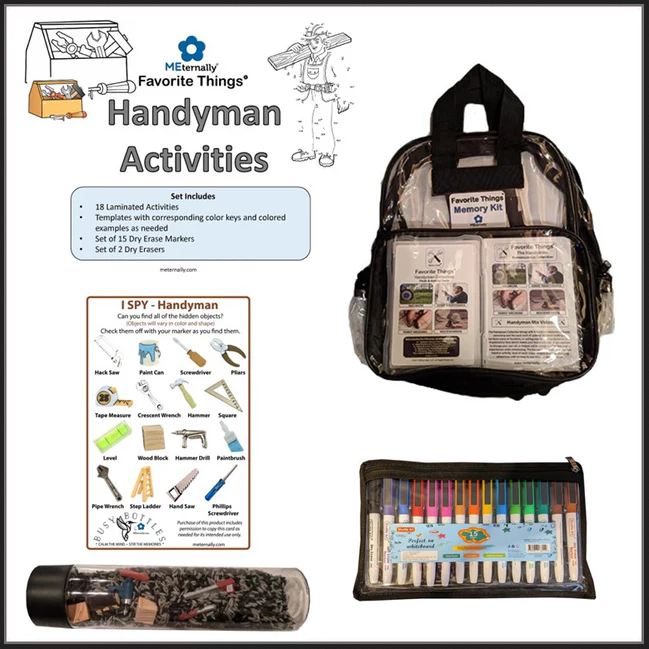 Button leading to "handyman memory kit" record with its contents on catalog