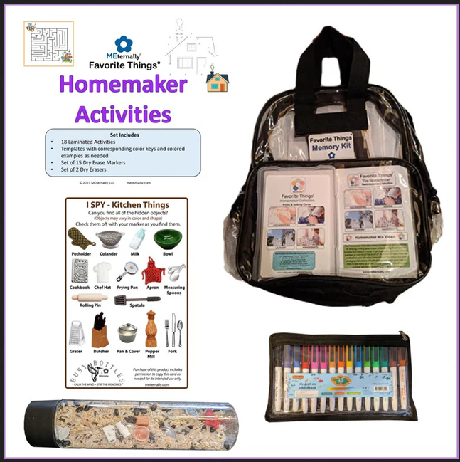 Button leading to "homemaker memory kit" record with its contents on catalog